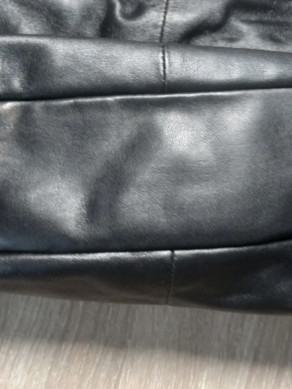 COACH Black Leather Shoulder Bag with Signature Tag